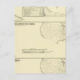 Stahlwerke und -schmieden postkarte