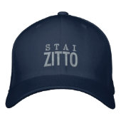Stai Zitto Funny Be Quiet Bestickte Baseballkappe (Vorderseite)