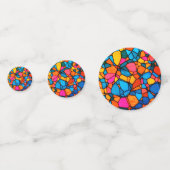 Stain Glass 3 Linien Text Confetti Konfetti (Vorderseiten)