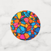 Stain Glass 3 Linien Text Confetti Konfetti (Klein Vorderseite)
