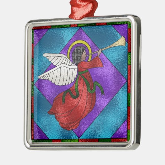 Stain Glass Angel Design Weihnachtsbaum Ornament (Links)