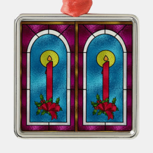 Stain Glass Candle Design Weihnachtsbaum Ornament