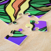 Stain Glass Colorful Liege Blume Puzzle (Seite)