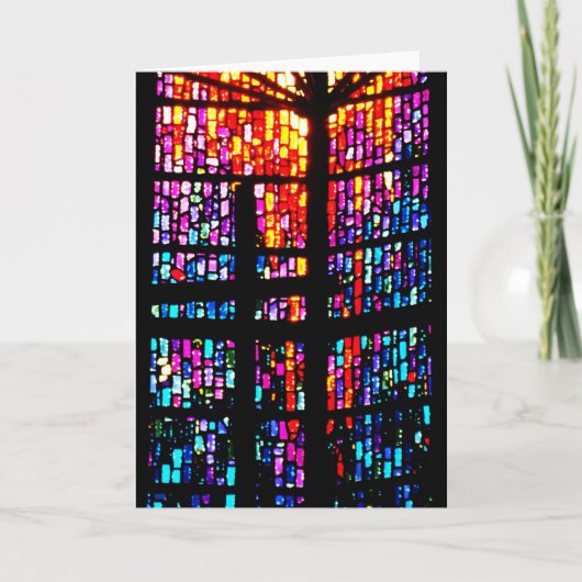 Stain Glass Cross Karte (Vorderseite)