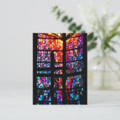 Stain Glass Cross Postkarte (Stehend Vorderseite)