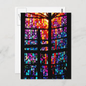 Stain Glass Cross Postkarte (Vorne/Hinten)