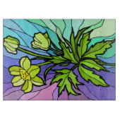 Stain Glass Daisies Cutting Board Schneidebrett (Vorderseite)
