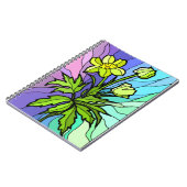 Stain Glass Daisy Spiral Notebook Notizblock (Linke Seite)