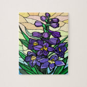 Stain Glass Dendrobium Lila Blume Puzzle (Vertikal)