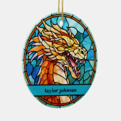 Stain Glass Dragon Keramik Ornament (Rechts)