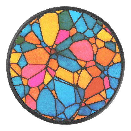 Stain Glass Eishockey Puck (Vorderseite)