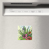Stain Glass Flower Garden Magnet (In Situ (Geschirrspüler))