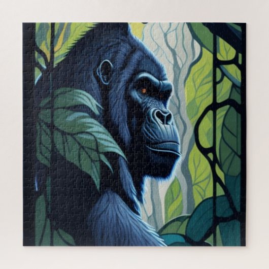 Stain Glass Gorilla Puzzle (Vertikal)