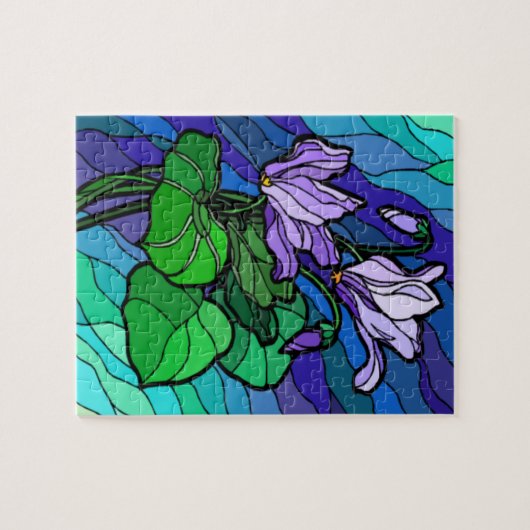 Stain Glass Irish Blume Puzzle (Horizontal)