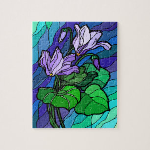Stain Glass Irish Blume Puzzle