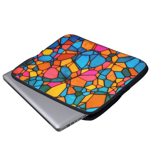 Stain Glass Laptopschutzhülle (Vorne Knopf)