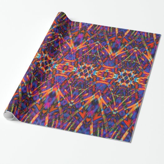 Stain Glass like Abstrakt Pattern Geschenkpapier (Ungerollt)
