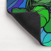 Stain Glass Lila Blume Mousepad (Ecke)