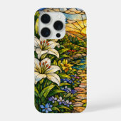 Stain Glass Lilies and Sunshine iPhone Hülle (Rückseite)