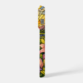 Stain Glass Lilies Butterflies and Sunshine iPhone Hülle (Linke Seite)