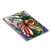 Stain Glass Lily Spiral Notebook Notizblock (Rechte Seite)