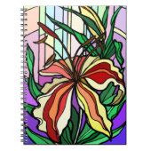 Stain Glass Lily Spiral Notebook Notizblock (Vorderseite)