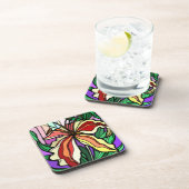 Stain Glass Lily Untersetzer (Rechte Seite)