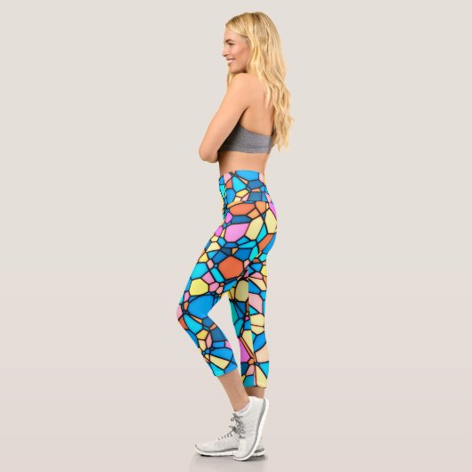 Stain Glass Lite Capri Leggings (Links)
