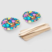 Stain Glass Lite Hand Fan Fächer (Non-assembled)