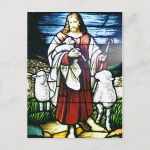 Stain Glass Postcard Postkarte