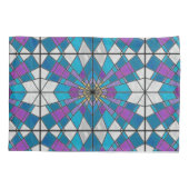 Stain Glass Ray Blau und Lila Kissenbezug (Rückseite)