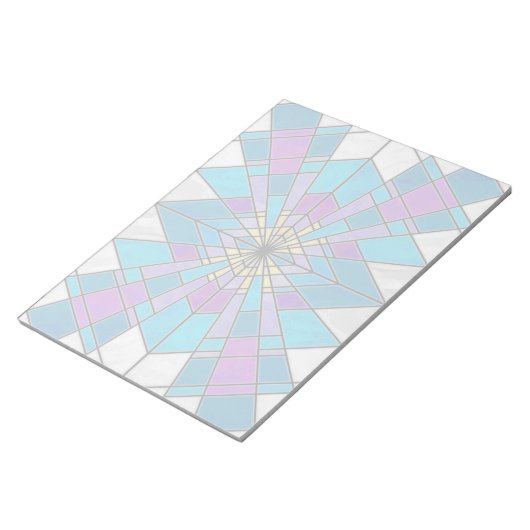 Stain Glass Ray Blau und Lila Notizblock (angewinkelt)