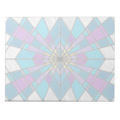 Stain Glass Ray Blau und Lila Notizblock (Vorderseite)