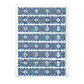 Stain Glass Ray Blau und Lila Rundum-Adressaufkleber (Bogen)