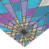 Stain Glass Ray Blau und Lila Tischdecke (Schrägansicht)