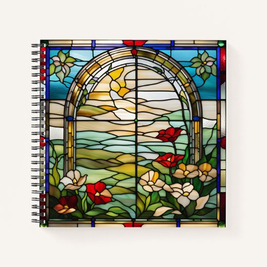 Stain Glass Rolling Hills Notizblock (Vorderseite)