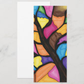 Stain glass tree art  einladung (Vorne/Hinten)