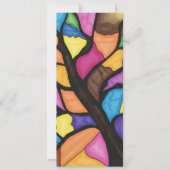 Stain glass tree art einladung (Vorderseite)