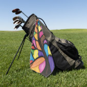 Stain glass tree art  golfhandtuch (Gras)