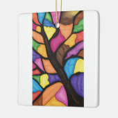 Stain glass tree art  keramikornament (Links)