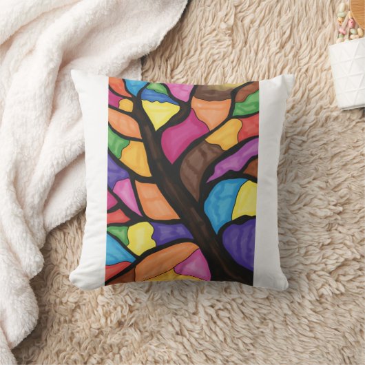 Stain glass tree art kissen (Decke)