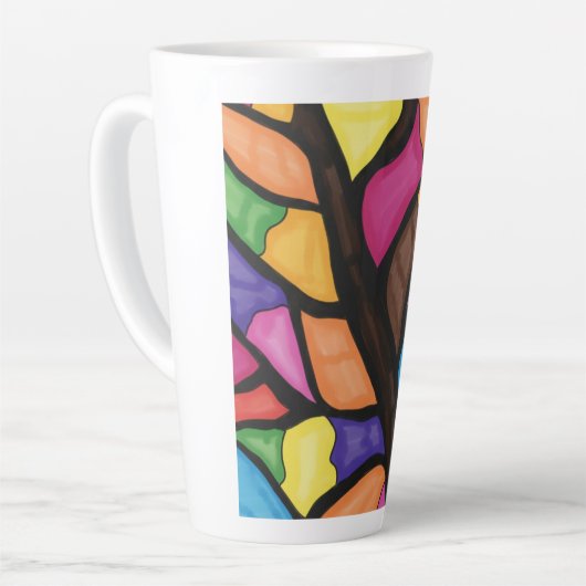 Stain glass tree art  milchtasse (Linke Ecke)