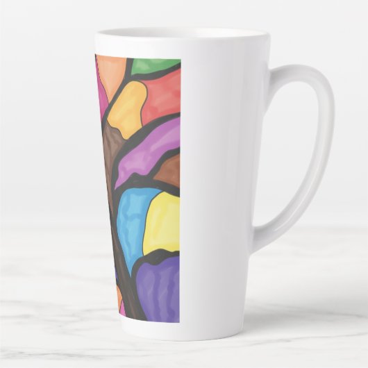 Stain glass tree art milchtasse (Rechts)