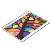 Stain glass tree art  notizblock (Linke Seite)