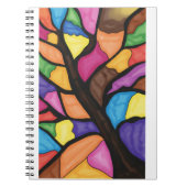 Stain glass tree art  notizblock (Vorderseite)