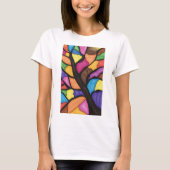 Stain glass tree art T-Shirt (Vorderseite)