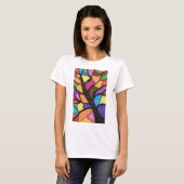 Stain glass tree art  T-Shirt (Vorne ganz)