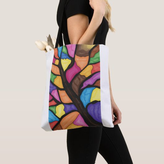 Stain glass tree art  tasche (Von Nahem)