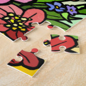 Stain Glass Wild Blume Puzzle (Seite)