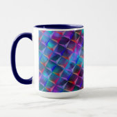 Stained bluish lilac and 3D or pink triangles Tasse (Links)